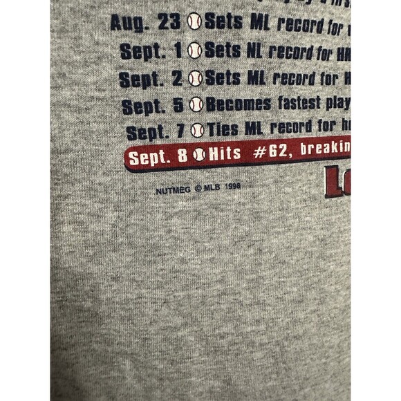 Vintage 90’s St. Louis Cardinals Mark McGwire Home Run King T Shirt - Picture 4 of 5